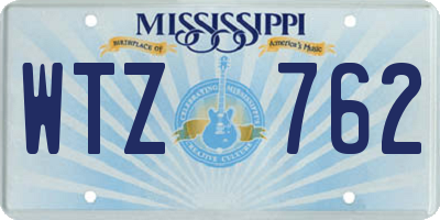 MS license plate WTZ762