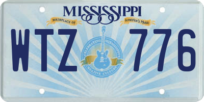 MS license plate WTZ776