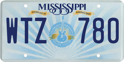 MS license plate WTZ780