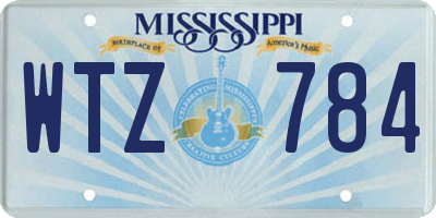 MS license plate WTZ784