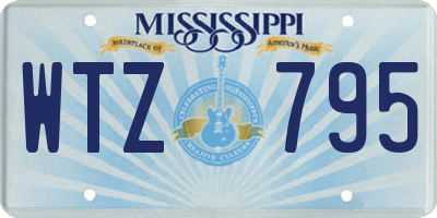MS license plate WTZ795