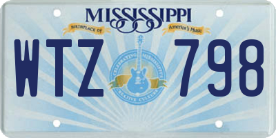 MS license plate WTZ798