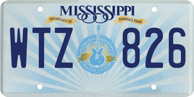 MS license plate WTZ826