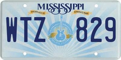 MS license plate WTZ829