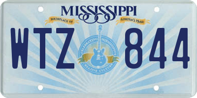 MS license plate WTZ844