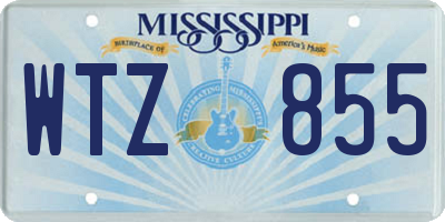 MS license plate WTZ855