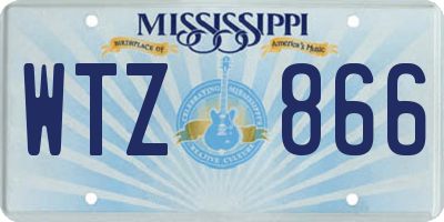 MS license plate WTZ866