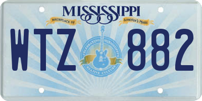 MS license plate WTZ882