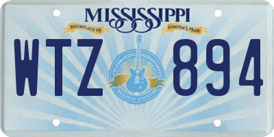 MS license plate WTZ894