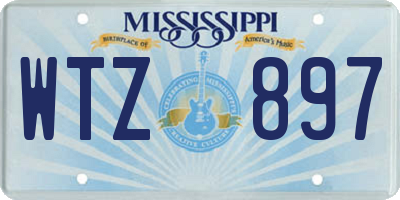 MS license plate WTZ897