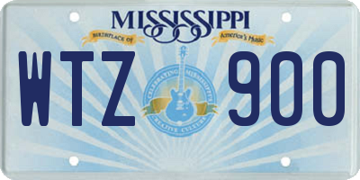 MS license plate WTZ900