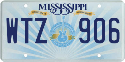 MS license plate WTZ906