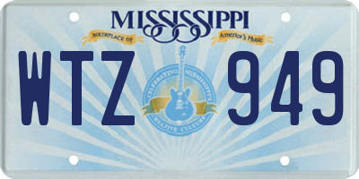 MS license plate WTZ949