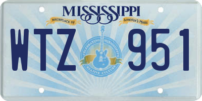 MS license plate WTZ951