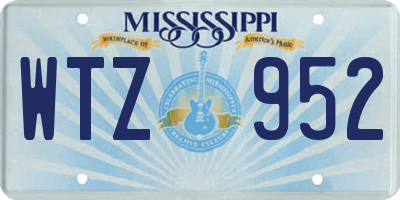 MS license plate WTZ952