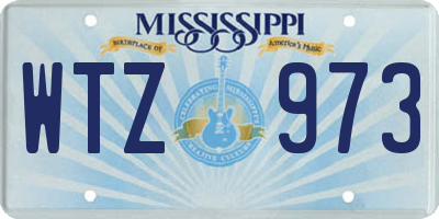 MS license plate WTZ973