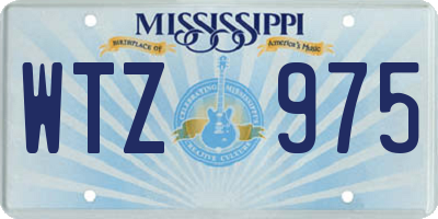 MS license plate WTZ975