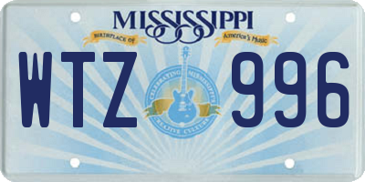 MS license plate WTZ996