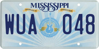 MS license plate WUA048
