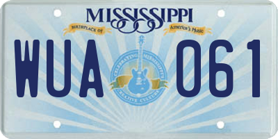 MS license plate WUA061