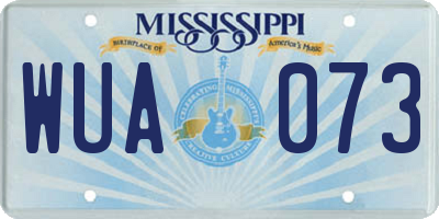 MS license plate WUA073