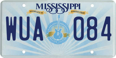 MS license plate WUA084