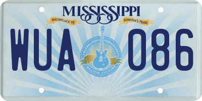 MS license plate WUA086