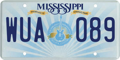MS license plate WUA089