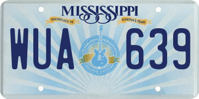 MS license plate WUA639
