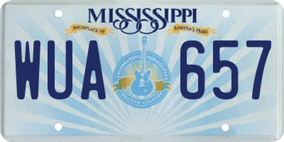 MS license plate WUA657