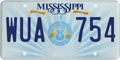 MS license plate WUA754