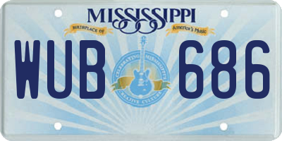 MS license plate WUB686