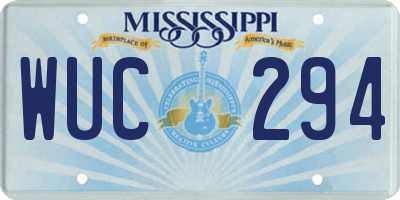 MS license plate WUC294