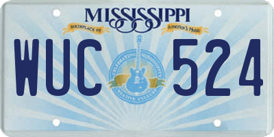 MS license plate WUC524