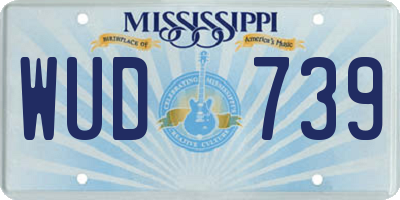 MS license plate WUD739