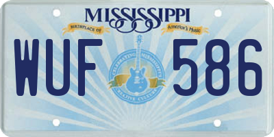 MS license plate WUF586