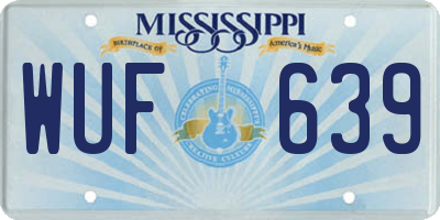 MS license plate WUF639