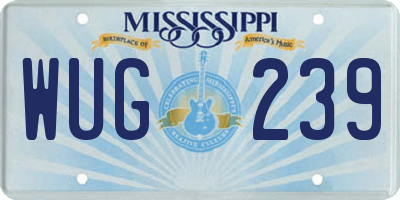 MS license plate WUG239