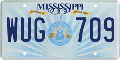 MS license plate WUG709
