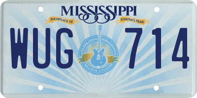 MS license plate WUG714