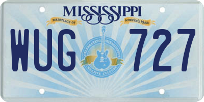 MS license plate WUG727