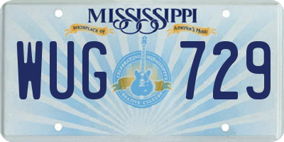 MS license plate WUG729