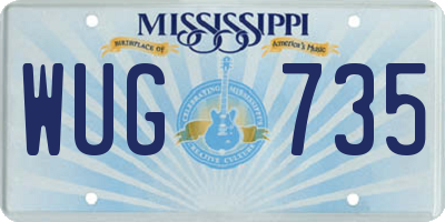 MS license plate WUG735