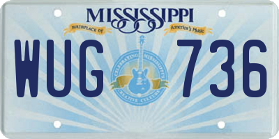 MS license plate WUG736