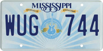 MS license plate WUG744
