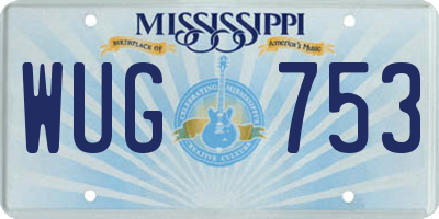 MS license plate WUG753