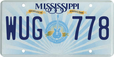 MS license plate WUG778