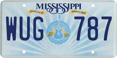 MS license plate WUG787