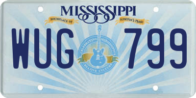 MS license plate WUG799