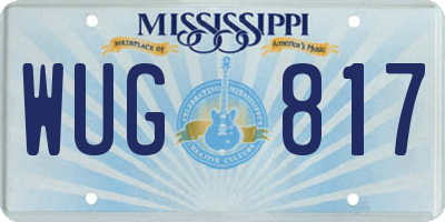 MS license plate WUG817